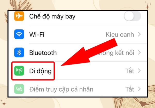 Cách bật điểm truy cập cá nhân trên iPhone bước 1 Cách bật điểm truy cập cá nhân trên iPhone bước 1