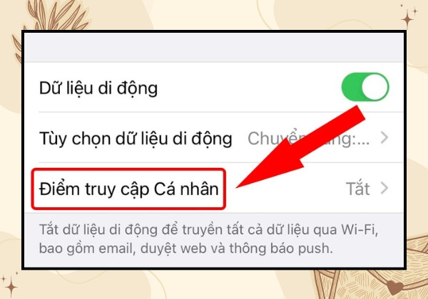 Cách bật điểm truy cập cá nhân trên iPhone bước 3 Cách bật điểm truy cập cá nhân trên iPhone bước 3