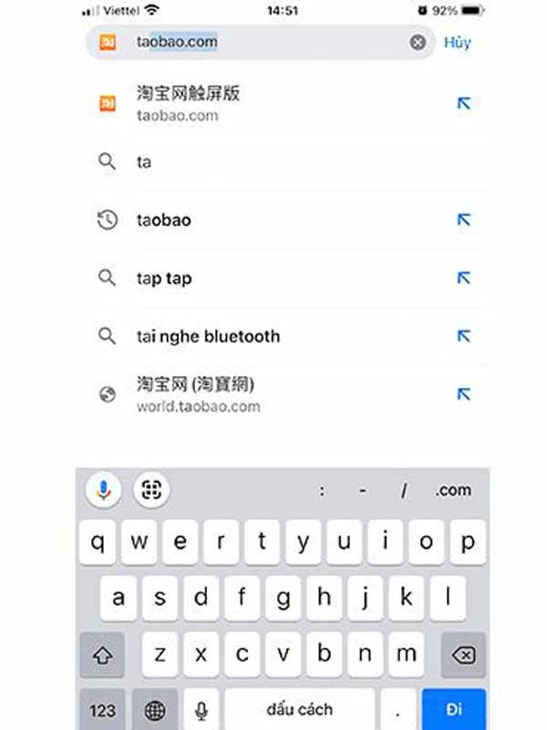 cách dịch Taobao sang Tiếng Việt trên điện thoại bước 2