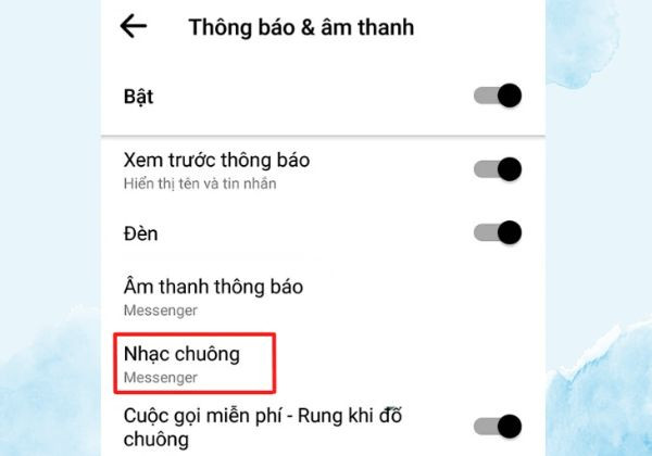Cách đổi âm thanh cuộc gọi đến của Messenger trên iPhone bước 4