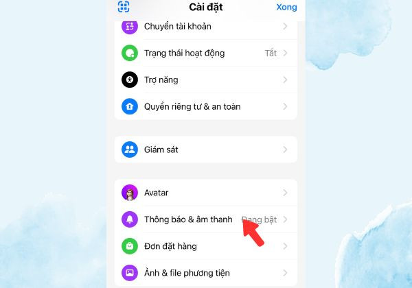 Cách đổi âm thanh thông báo tin nhắn của Messenger trên iPhone bước 3
