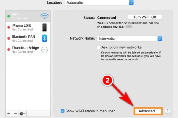 Cách đổi Google DNS Server an toàn hiệu quả trên MacOS bước 2