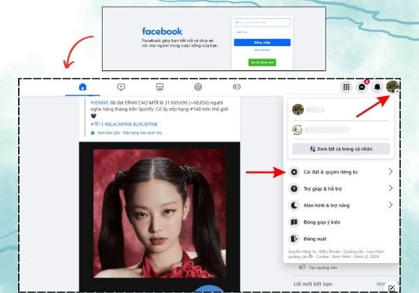 Cách đổi link Facebook cá nhân trên máy tính của bạn&nbsp;B1