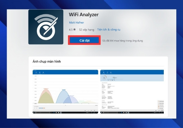 Cách kiểm tra tần số Wifi bằng phần mềm Wifi Analyzer bước 1
