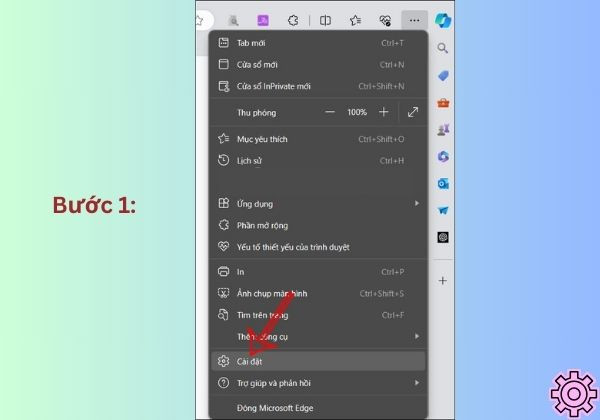 Cách reset trình duyệt Edge trong cài đặt bước 1 Cách reset trình duyệt Edge trong cài đặt bước 1