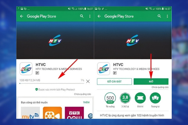 Cách tải app HTVC trên iOS, Android bước 3