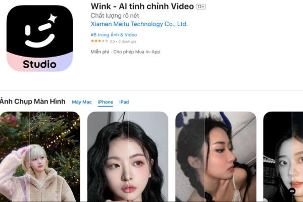 Cách tải app Wink AI chỉnh sửa ảnh và video trên điện thoại bước 2