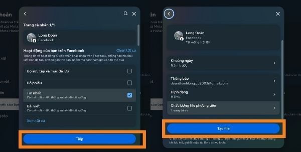 Cách tải đoạn hội thoại trên Messenger về máy tính bước 4