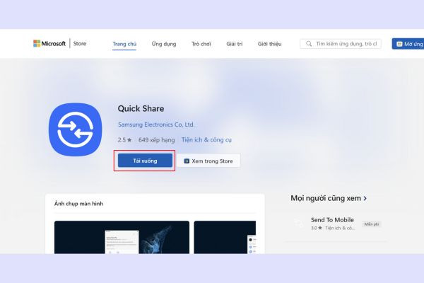 Cách tải Quick Share về máy tính 