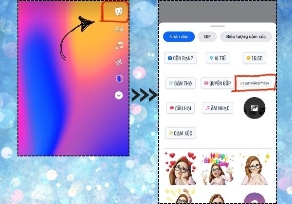 Cách tạo bình chọn trên Story Facebook B4