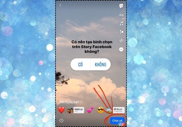 Cách tạo bình chọn trên Story Facebook B6