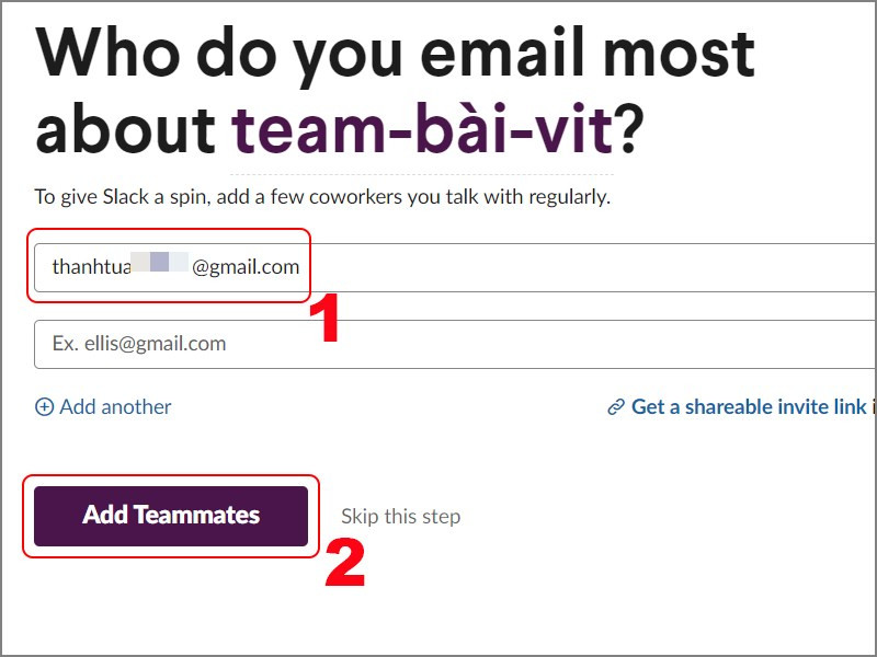 cách tạo tài khoản Slack