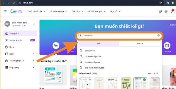 Cách tạo trò chơi ô chữ Crossword bước 2 Cách tạo trò chơi ô chữ Crossword bước 2
