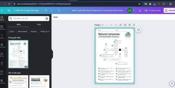 Cách tạo trò chơi ô chữ Crossword bước 4 Cách tạo trò chơi ô chữ Crossword bước 4