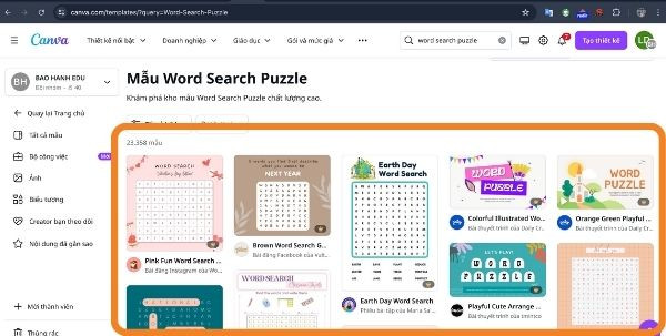 Cách tạo trò chơi ô chữ Word Search Puzzle bước 2 Cách tạo trò chơi ô chữ Word Search Puzzle bước 2