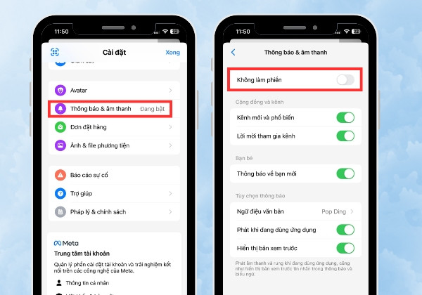 Cách tắt chế độ không làm phiền trên app Messenger  bước 2