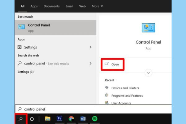 Cách tìm địa chỉ IP máy in trên máy tính bước 1