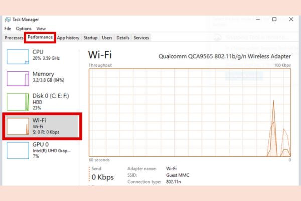 Cách tìm địa chỉ IP từ thanh taskbar bước 2