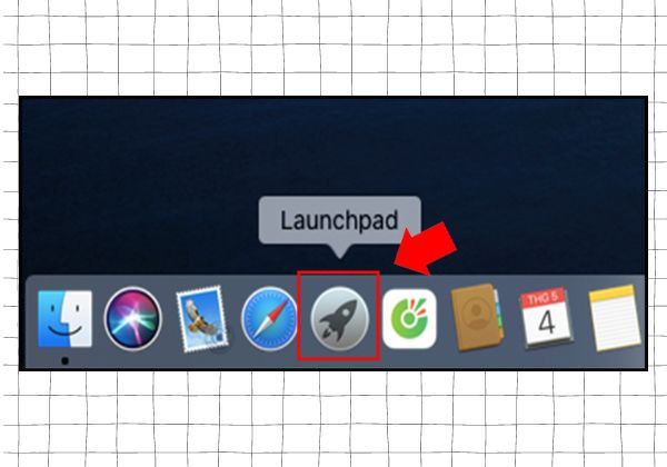 Cách xóa file ở macbook bằng ứng dụng Launchpad bước 1