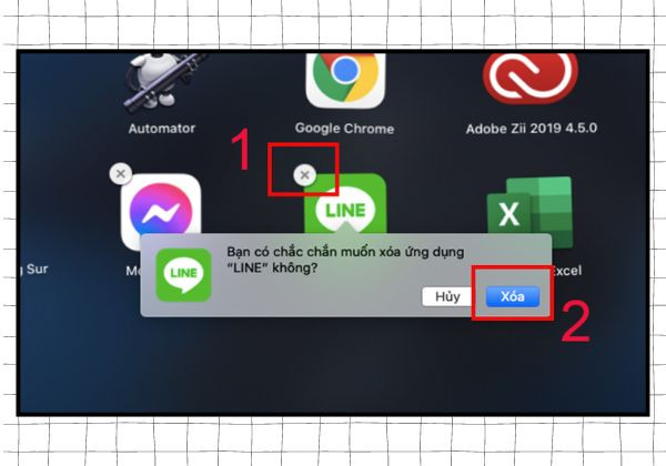 Cách xóa file ở macbook bằng ứng dụng Launchpad bước 2