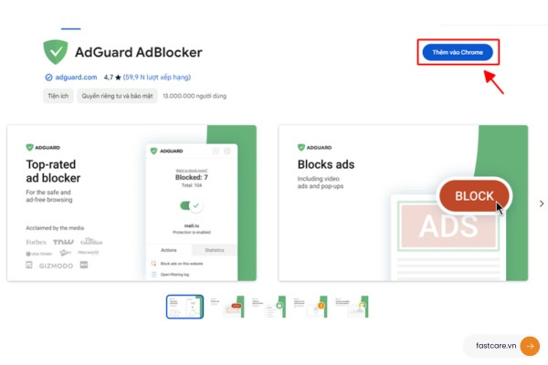 AdGuard AdBlocker - Trình chặn quảng cáo miễn phí và hiệu quả