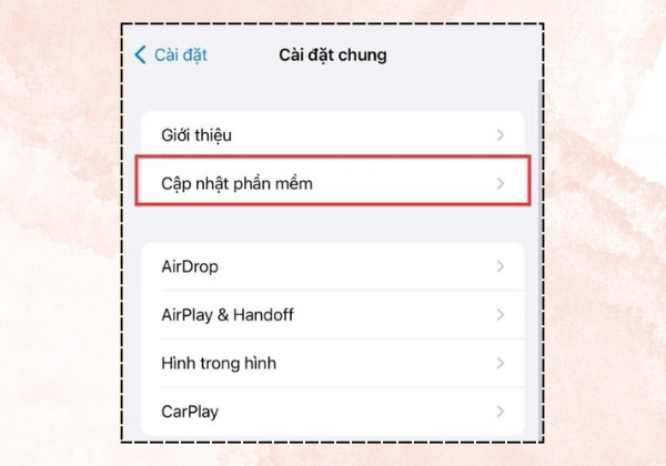 Cập nhật iOS bước 2 Cập nhật iOS bước 2
