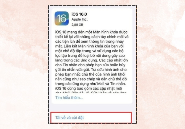 Cập nhật iOS bước 3 Cập nhật iOS bước 3