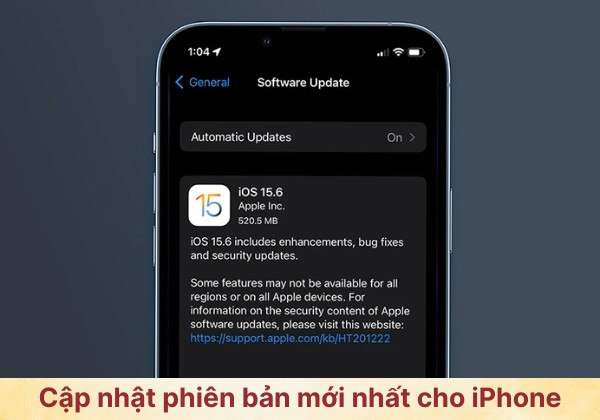 Cập nhật lại phiên bản iOS mới nhất cho iPhone của bạn Cập nhật lại phiên bản iOS mới nhất cho iPhone của bạn