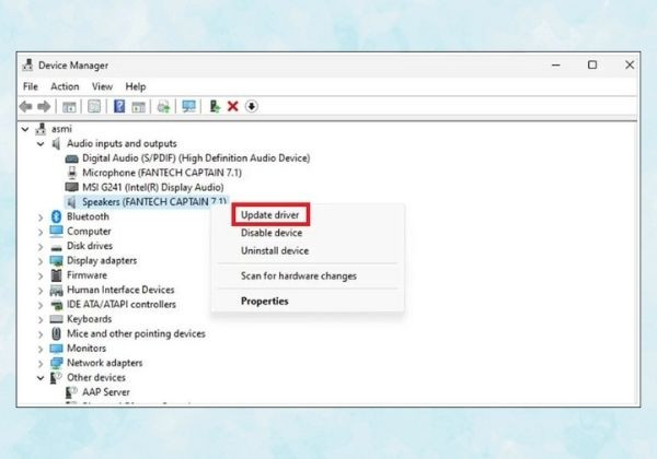 Cập nhật phiên bản Audio Driver B3