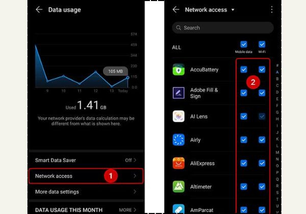  Chặn kết nối mạng của ứng dụng Android bằng các tính năng có sẵn bước 2