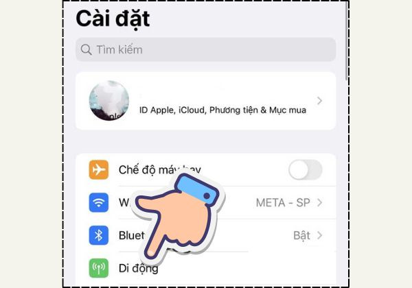 Chặn ứng dụng kết nối Internet trên iOS bước 1
