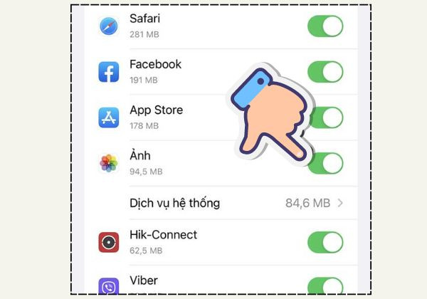 Chặn ứng dụng kết nối Internet trên iOS bước 2