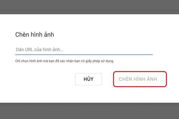 Chèn GIF vào Google Slides qua URL bước 2