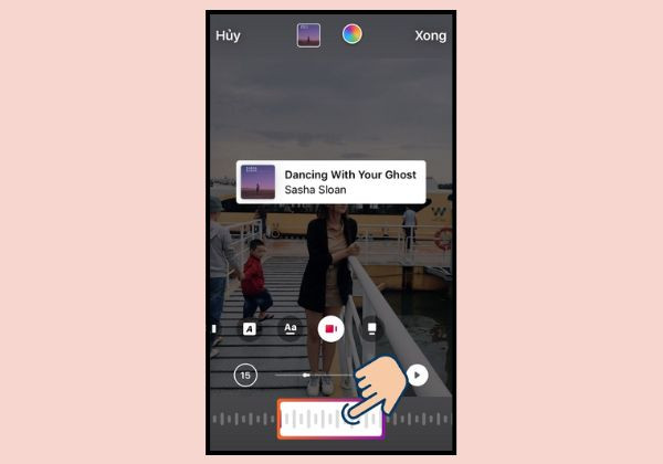 Chia sẻ nhạc Story IG trên ảnh video có sẵn bước 6