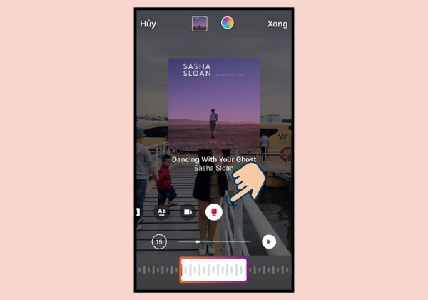 Chia sẻ nhạc Story IG trên ảnh video có sẵn bước 7