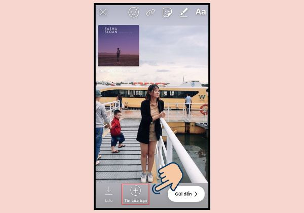 Chia sẻ nhạc Story IG trên ảnh video có sẵn bước 9