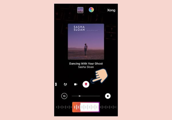 Chia sẻ nhạc Story IG trên ảnh video mới tạo bước 6