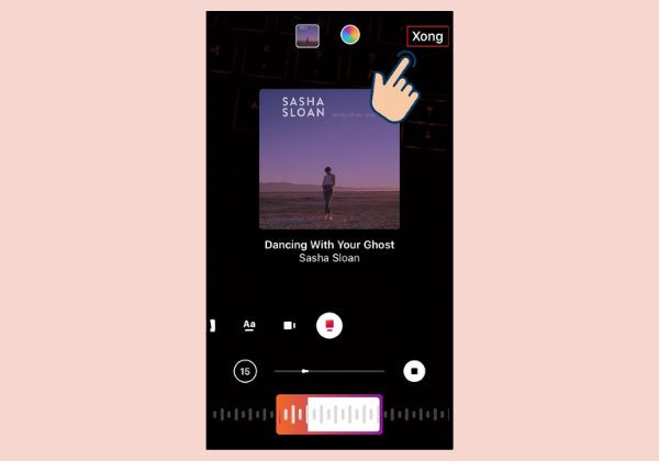 Chia sẻ nhạc Story IG trên ảnh video mới tạo bước 8