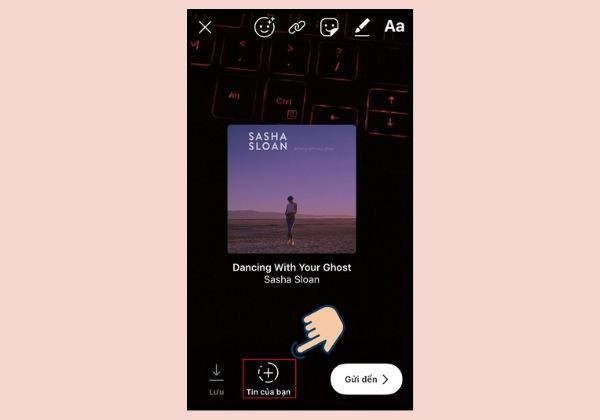 Chia sẻ nhạc Story IG trên ảnh video mới tạo bước 9