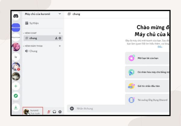 Hướng dẫn cách đăng xuất Discord Web B1