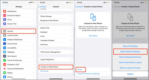 Đặt lại cài đặt mạng iPhone 14 Plus