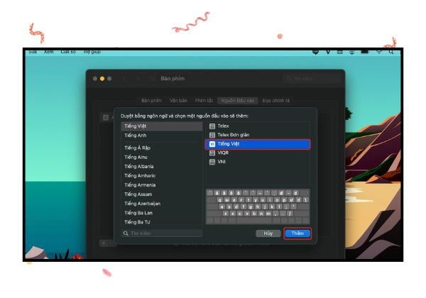 đổi bộ gõ trên Macbook bước 3 đổi bộ gõ trên Macbook bước 3