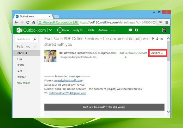Đối với người dùng Hotmail B2