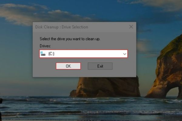 Giải phóng dung lượng với Disk Cleanup bước 2