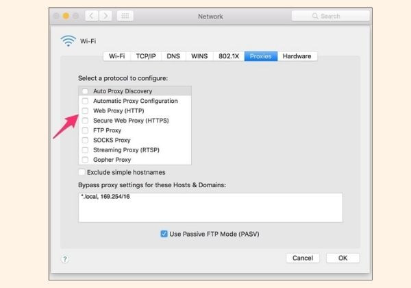 Giải quyết lỗi Proxy Server hoặc VPN trên MacOS Giải quyết lỗi Proxy Server hoặc VPN trên MacOS