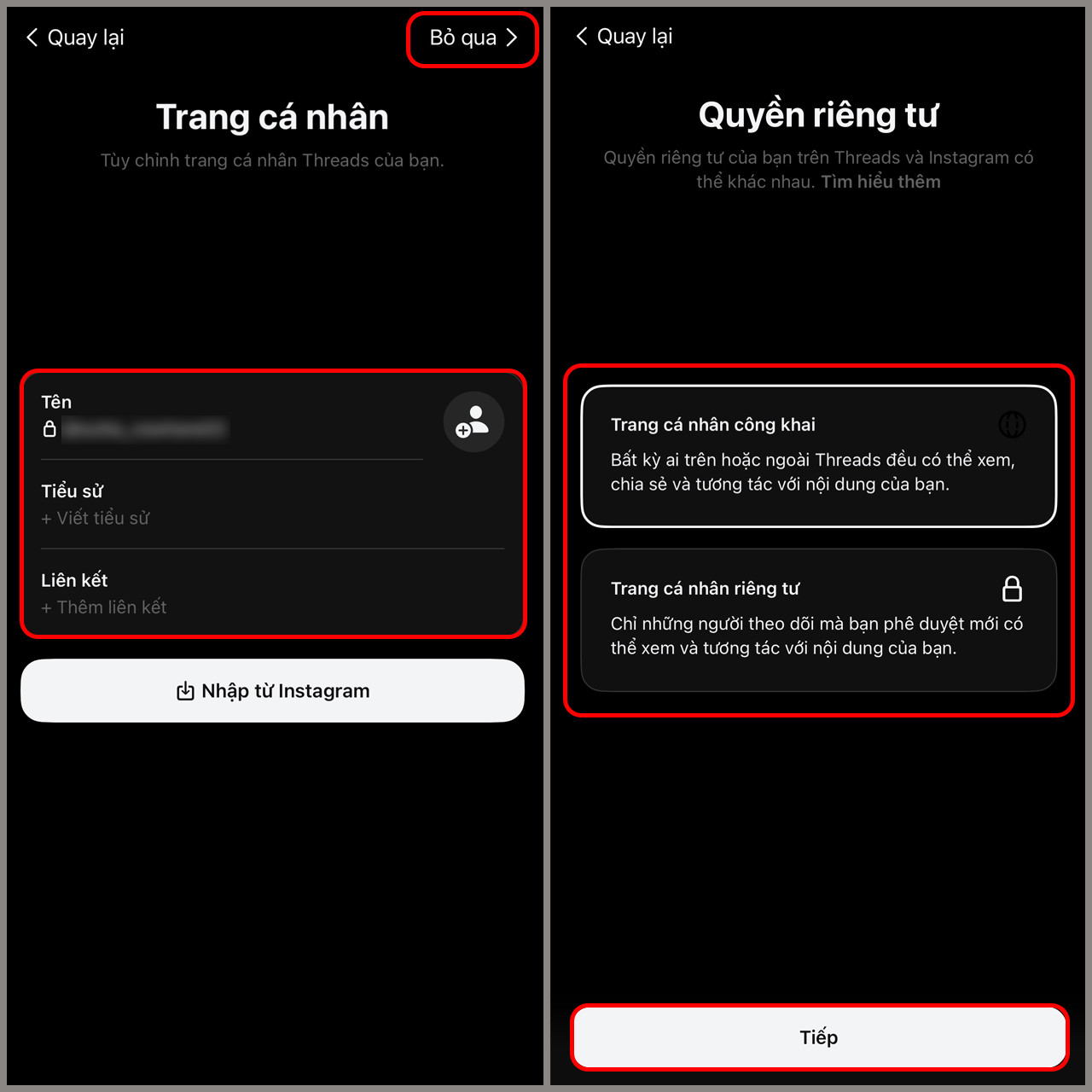 Hướng dẫn cài đặt hiển thị Threads trên Instagram&nbsp;