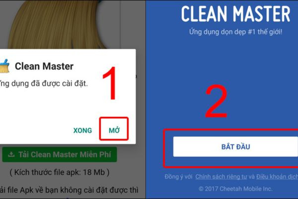 Hướng dẫn Download APK Clean Master về điện thoại bước 6