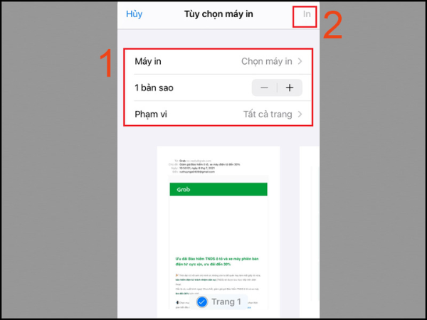 Hướng dẫn cách in email từ ứng dụng Mail bước 3