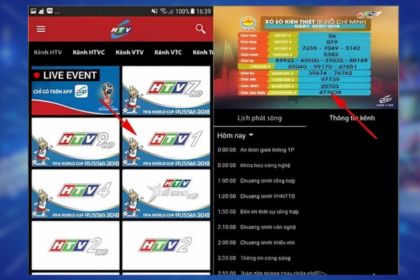 Hướng dẫn sử dụng app HTVC trên điện thoại bước 3