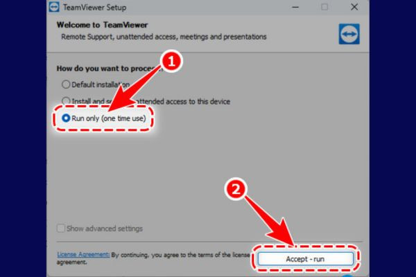 Hướng dẫn tải và cài đặt phần mềm TeamViewer bước 4 Hướng dẫn tải và cài đặt phần mềm TeamViewer bước 4